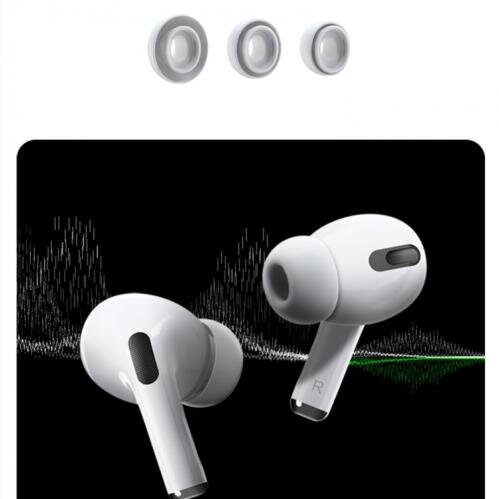 Original Öronkuddar Till Apple AirPods Pro - 4 Olika Strl XXS/XS/S/L - Passar alla Airpods Pro modeller - Vit - 2