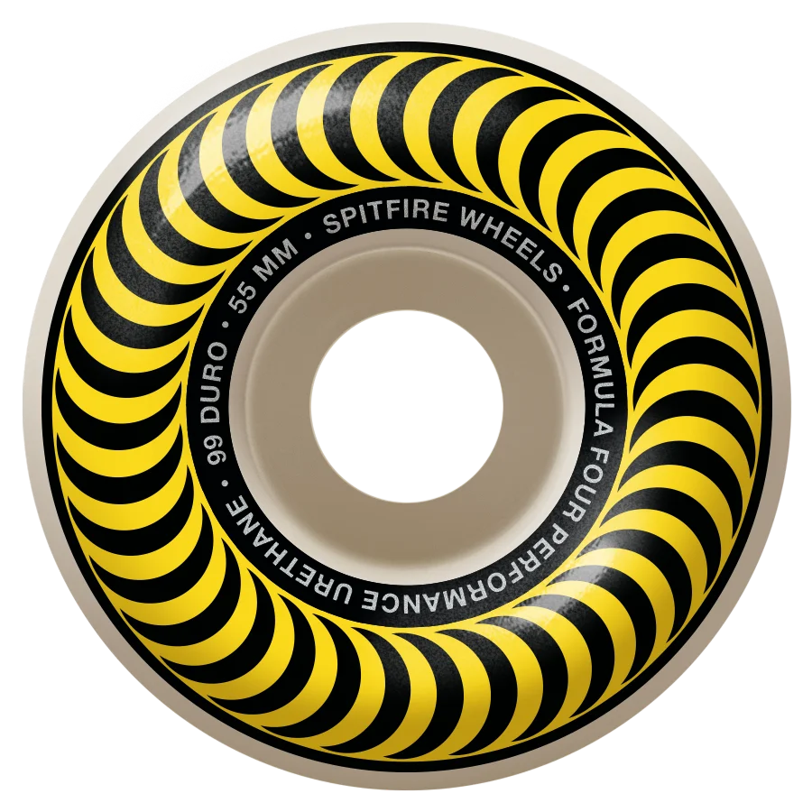 Spitfire F4 Classics 99DU 55mm Yellow Skateboardhjul