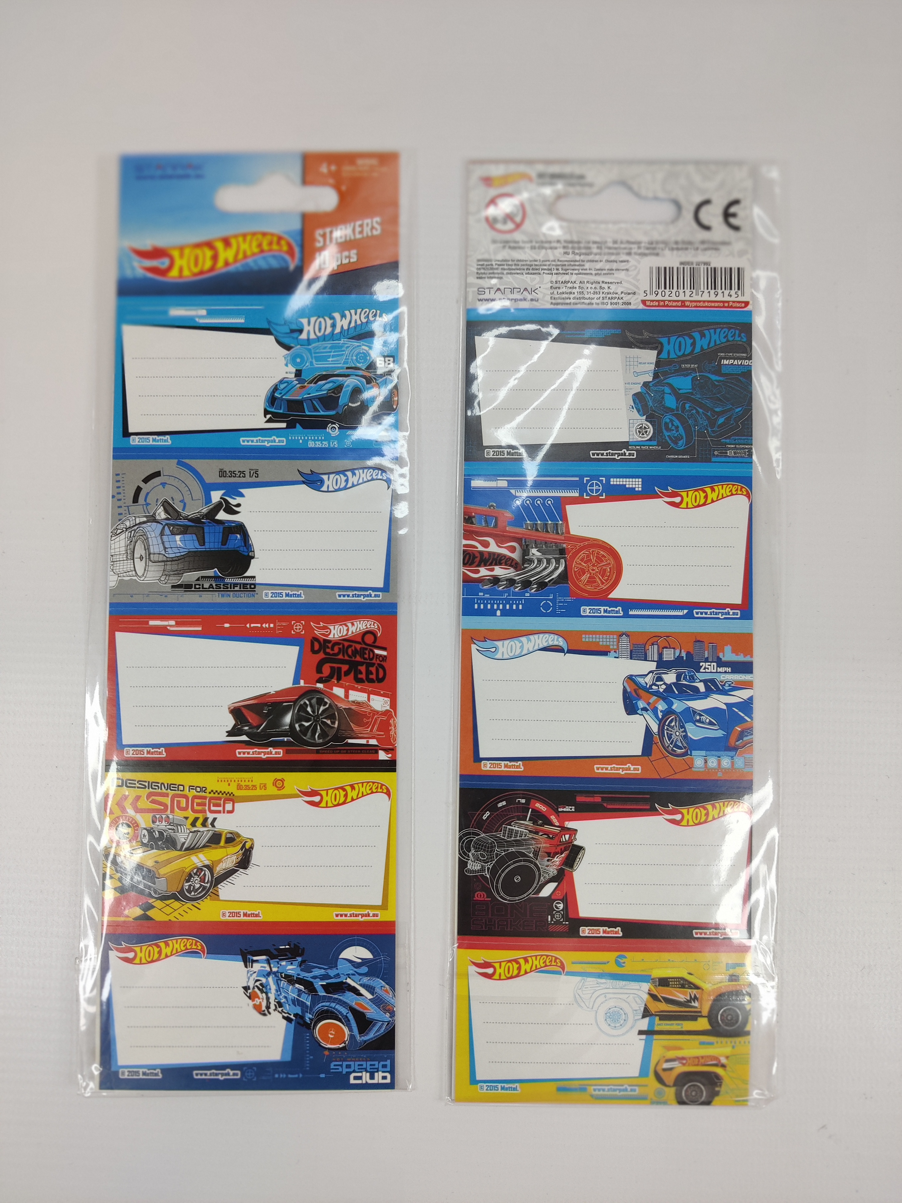 Hot Wheels Sticker lables 10 pcs