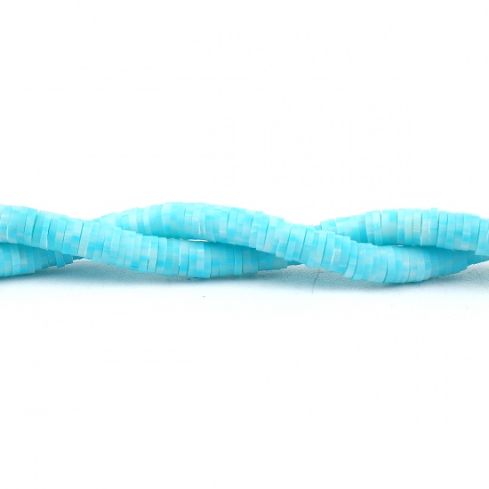Heishi beads, blue 5mm