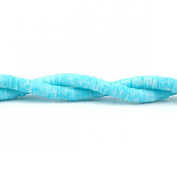 Heishi beads, blue 5mm