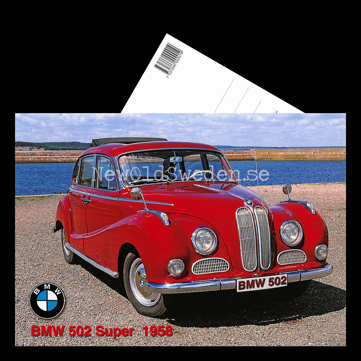 BMW 202 Super 1958 - Vykort A5 - 3