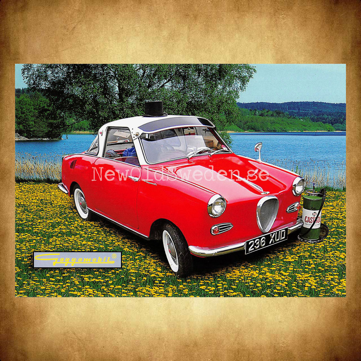 Goggomobil TS 250 Coupe - Vykort A5 - 2