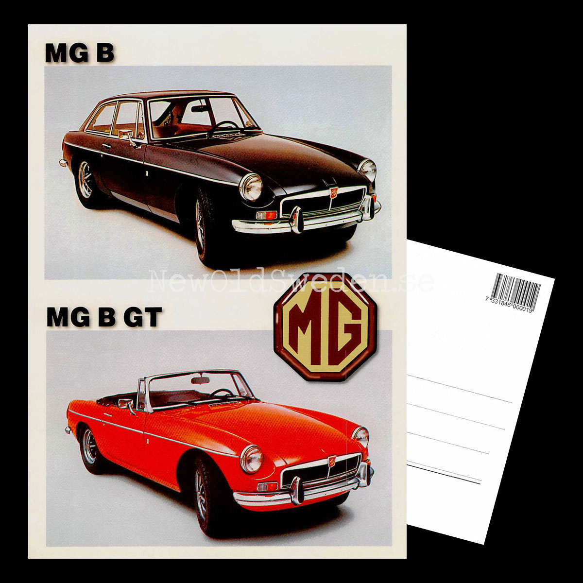 MG B - MG B GT - Vykort A5 - 3