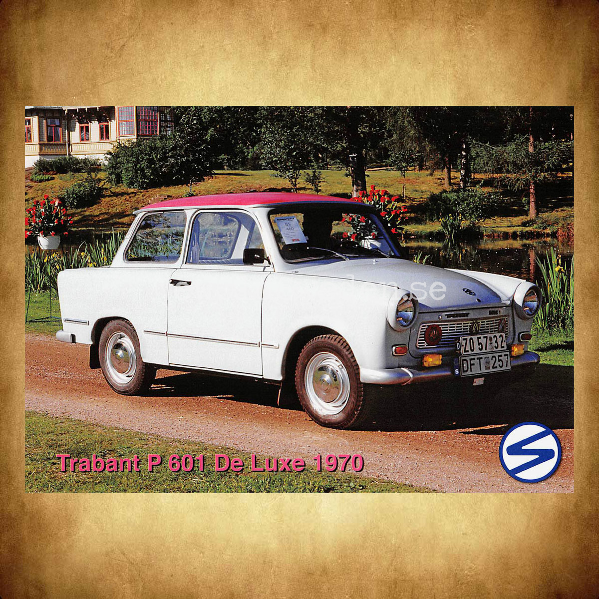 Trabant P 601 De Luxe 1970 - Vykort A5 - 2