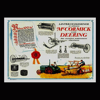 McCormick Deering Lantbruksmaskiner - Vykort A5