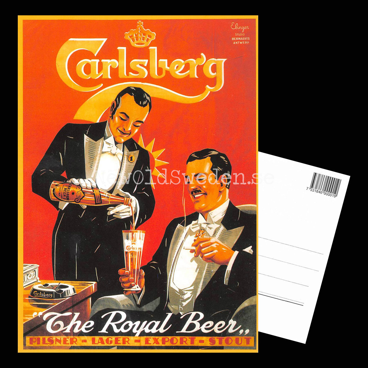 Carlsberg Pilsner Öl Beer Bryggeri - Vykort A5 - 3