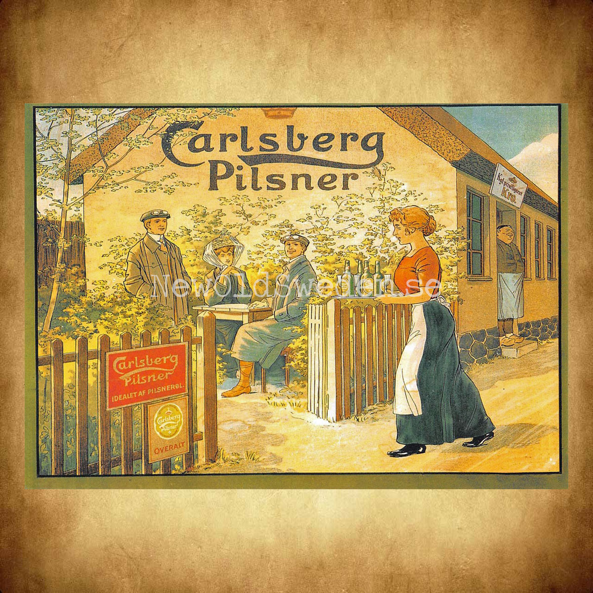 Carlsberg Pilsner Öl Beer Bryggeri - Vykort A5 - 2