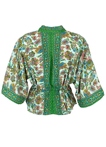 Black Colour - BCLuna Bolero s/s Kimono Green Calypso