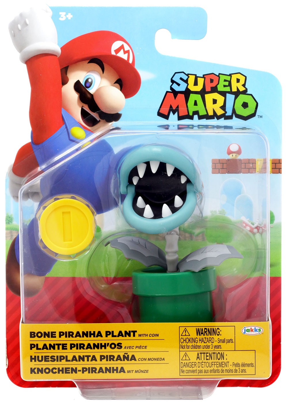 Super Mario Bone Piranha Plant Action Figure Wave 28 Carsmästaren