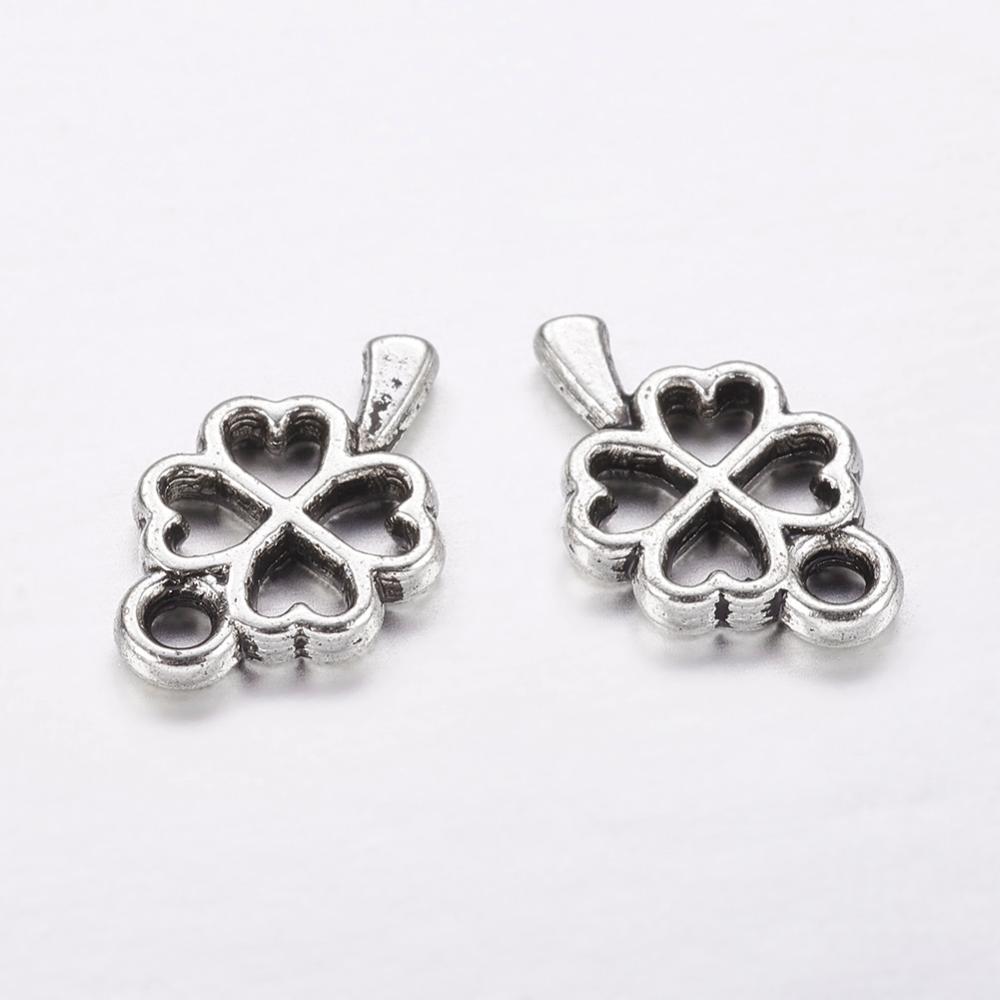 Charm  four leaves CLoves  , platina
