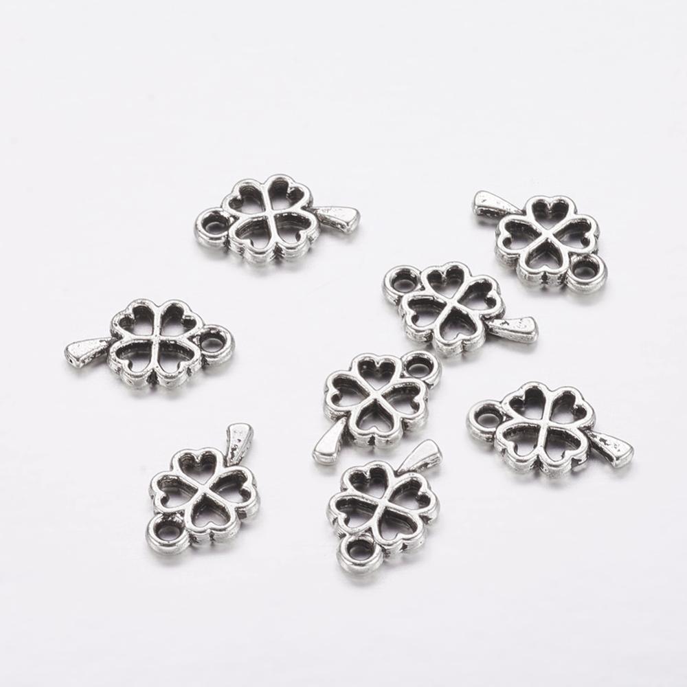 Charm  four leaves CLoves  , platina - 2