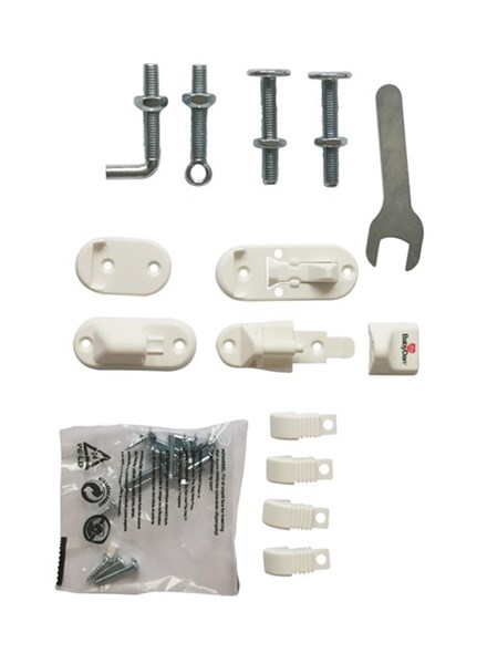 BabyDan box med beslag till MultiDan/Liva säkerhetsgrind, barngrind metall, Vit