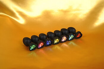 Herat-shaped silicone anal jewelry 