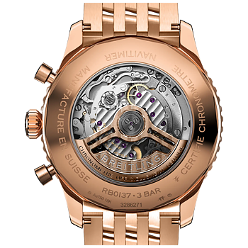 Breitling RB0137241G1R1 Breitling Navitimer B01 Chronograph 46 18 k roséguld baksida