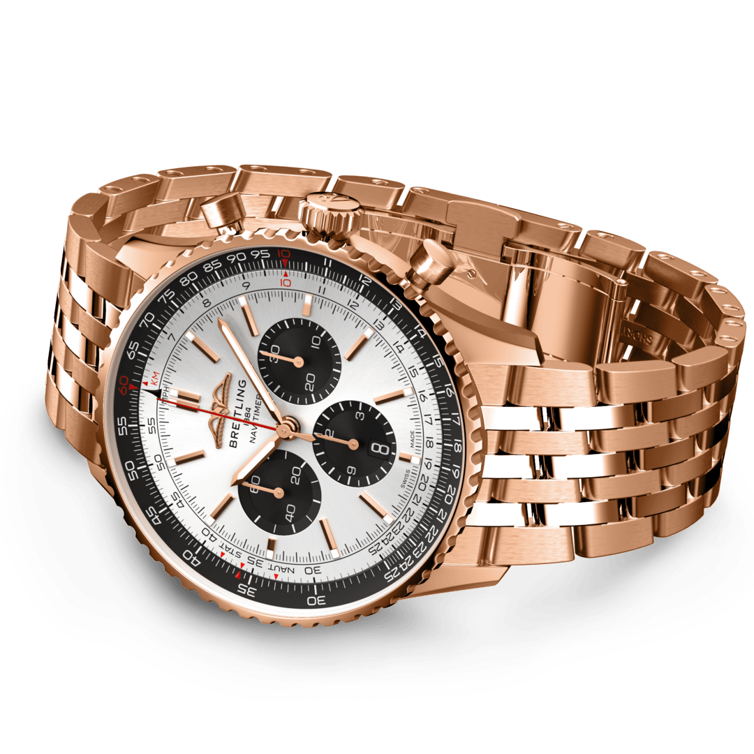 Breitling RB0137241G1R1 Breitling Navitimer B01 Chronograph 46 18 k roséguld sida