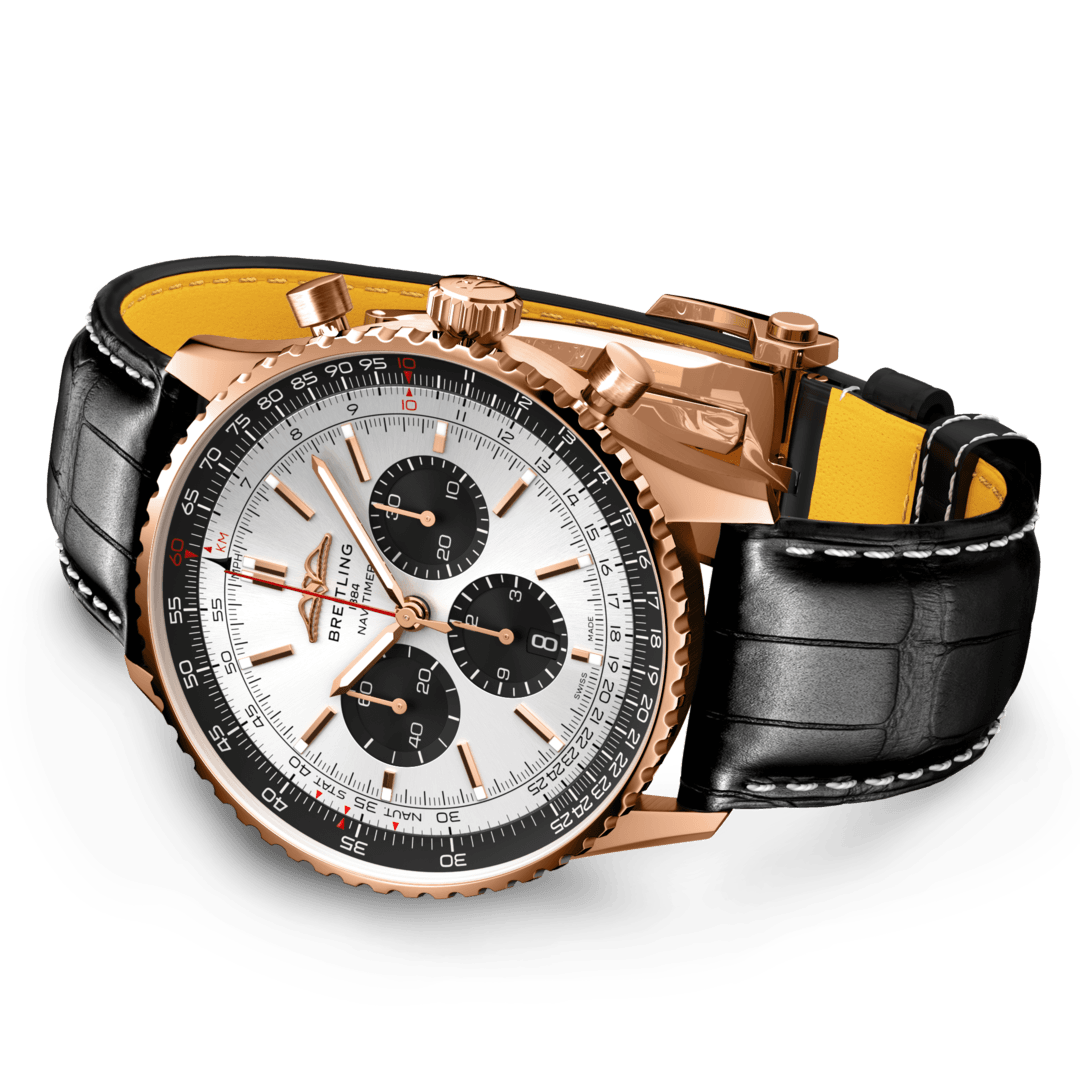 Breitling RB0137241G1P1 Breitling Navitimer B01 Chronograph 46 18 k roséguld sida