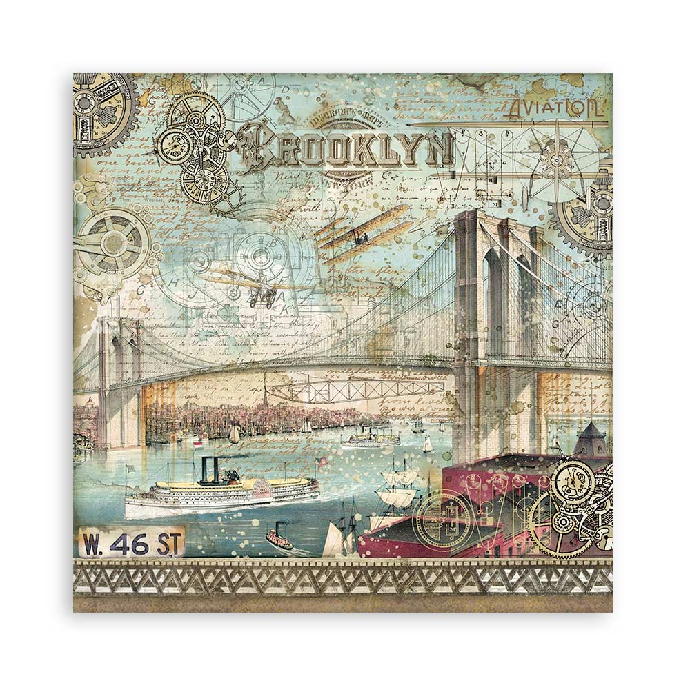 Stamperia - Sir Vagabond Aviator  - 10 olika dubbelsidiga ark 8x8"