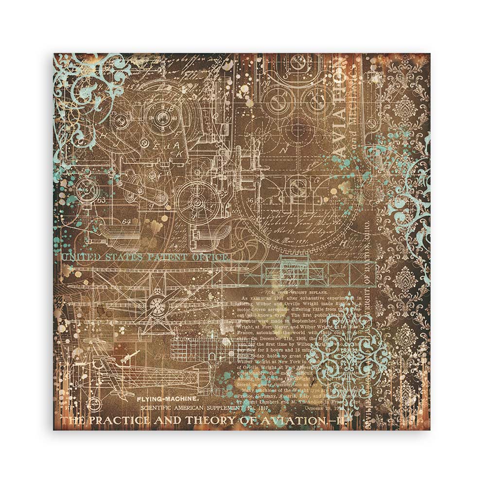 Stamperia - Sir Vagabond Aviator  - 10 olika dubbelsidiga ark 8x8" - 3