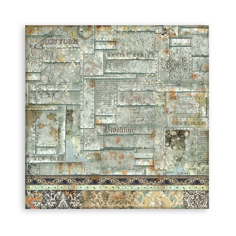 Stamperia - Sir Vagabond Aviator  - 10 olika dubbelsidiga ark 8x8" - 7