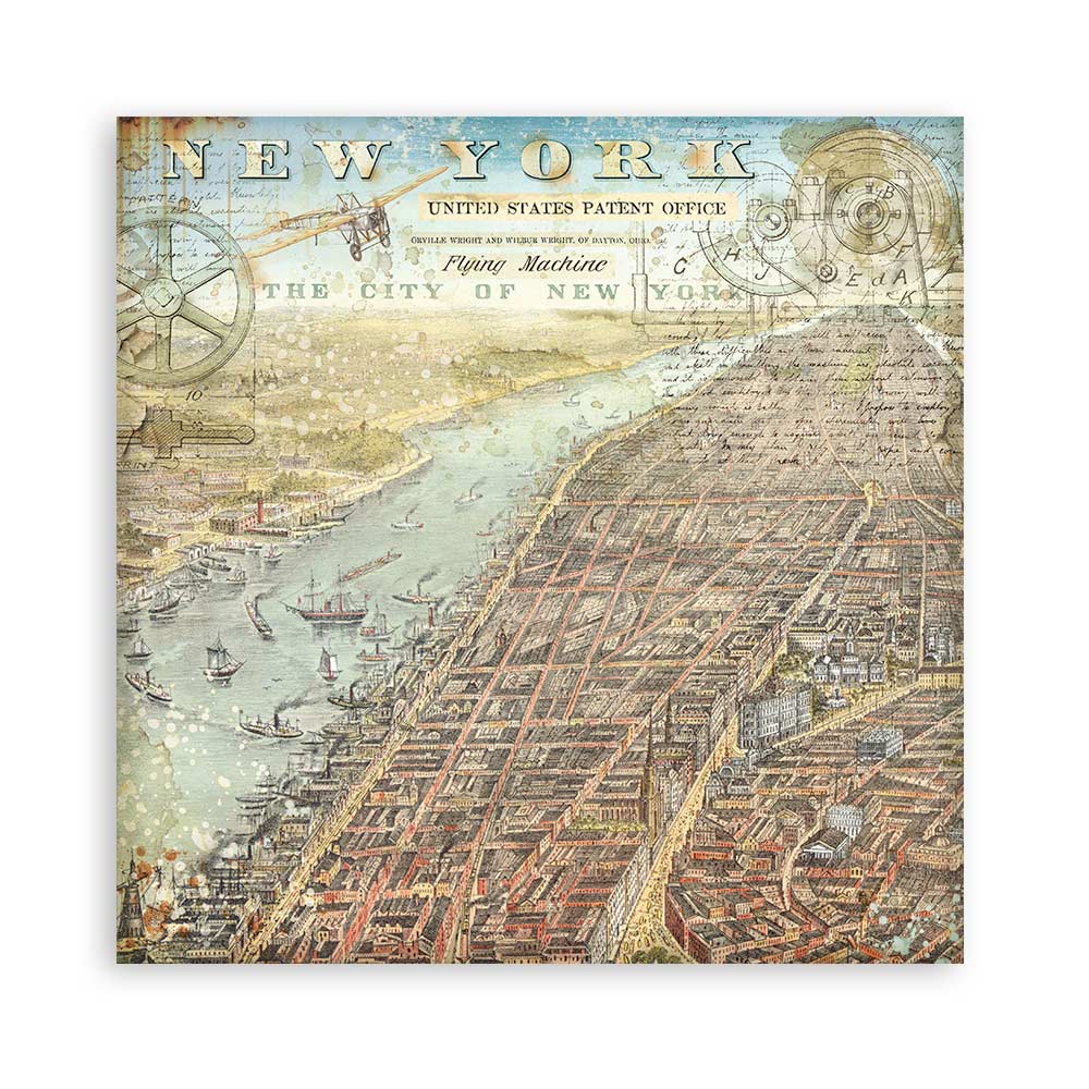Stamperia - Sir Vagabond Aviator  - 10 olika dubbelsidiga ark 8x8" - 5