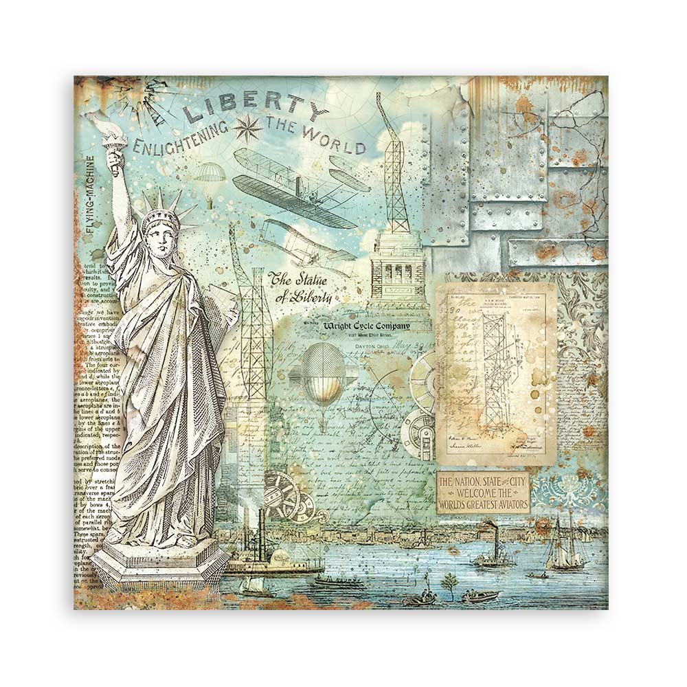Stamperia - Sir Vagabond Aviator  - 10 olika dubbelsidiga ark 8x8" - 11