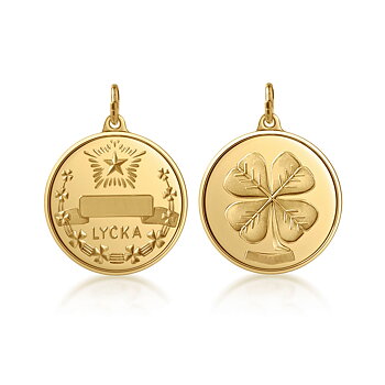 Lyckopenning Stor i Guld