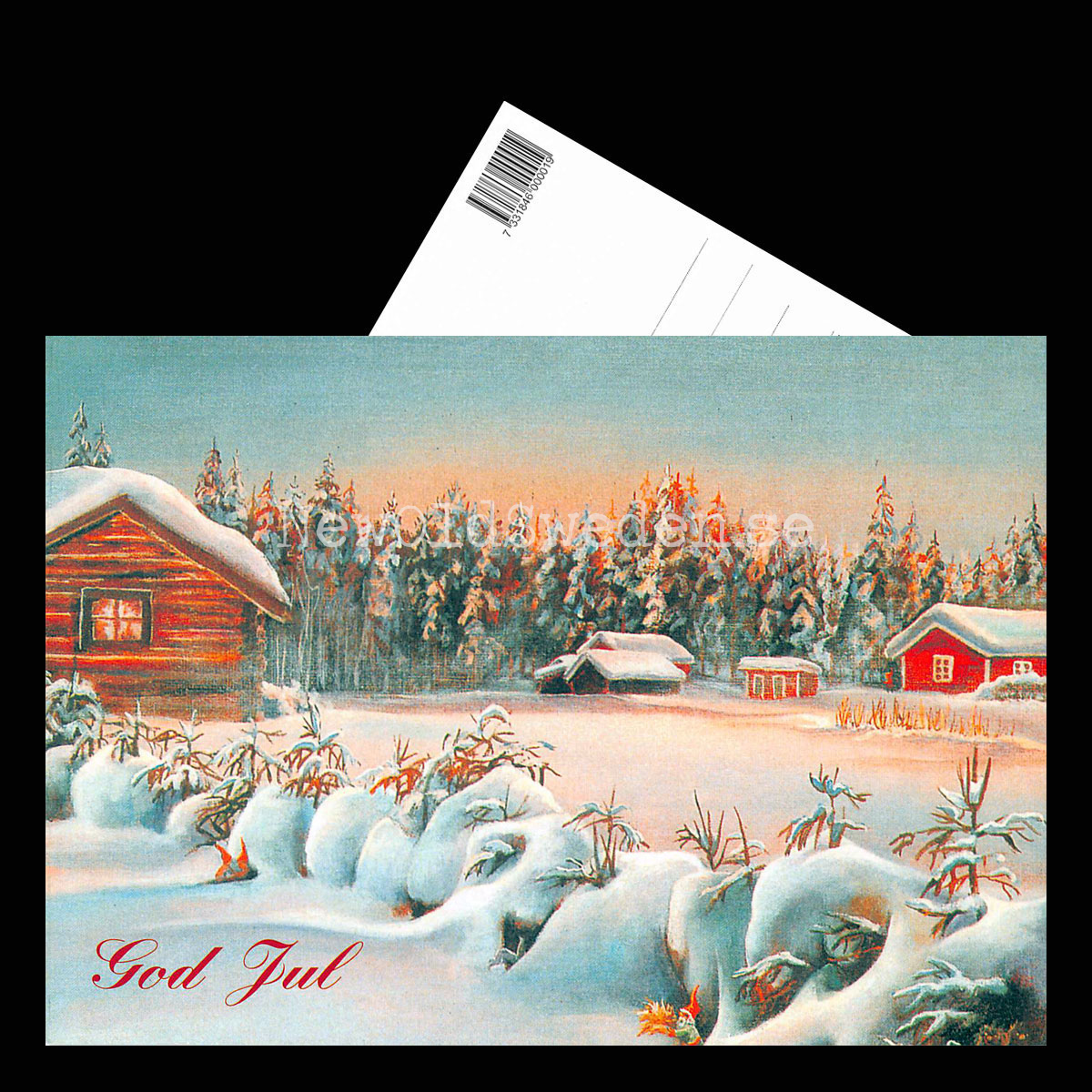 God Jul - Bror-Eric Bergqvist Bästa 3 av 23 - Vykort A5 - 3