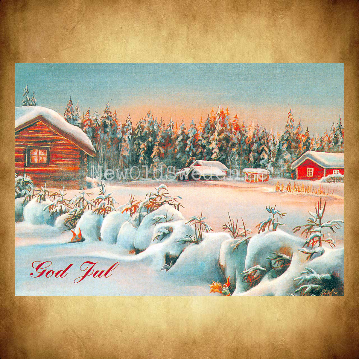 God Jul - Bror-Eric Bergqvist Bästa 3 av 23 - Vykort A5 - 2