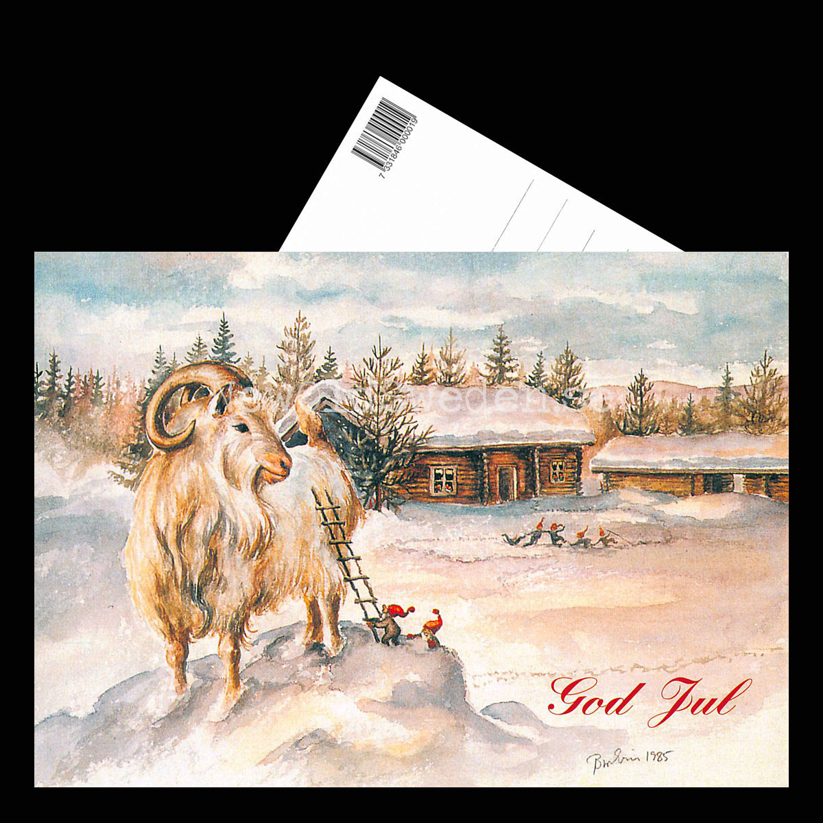 God Jul - Bror-Eric Bergqvist Bästa 4 av 23 - Vykort A5 - 3