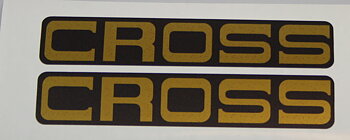 Stickerset Kreidler: Cross, gold/black 128x24 mm