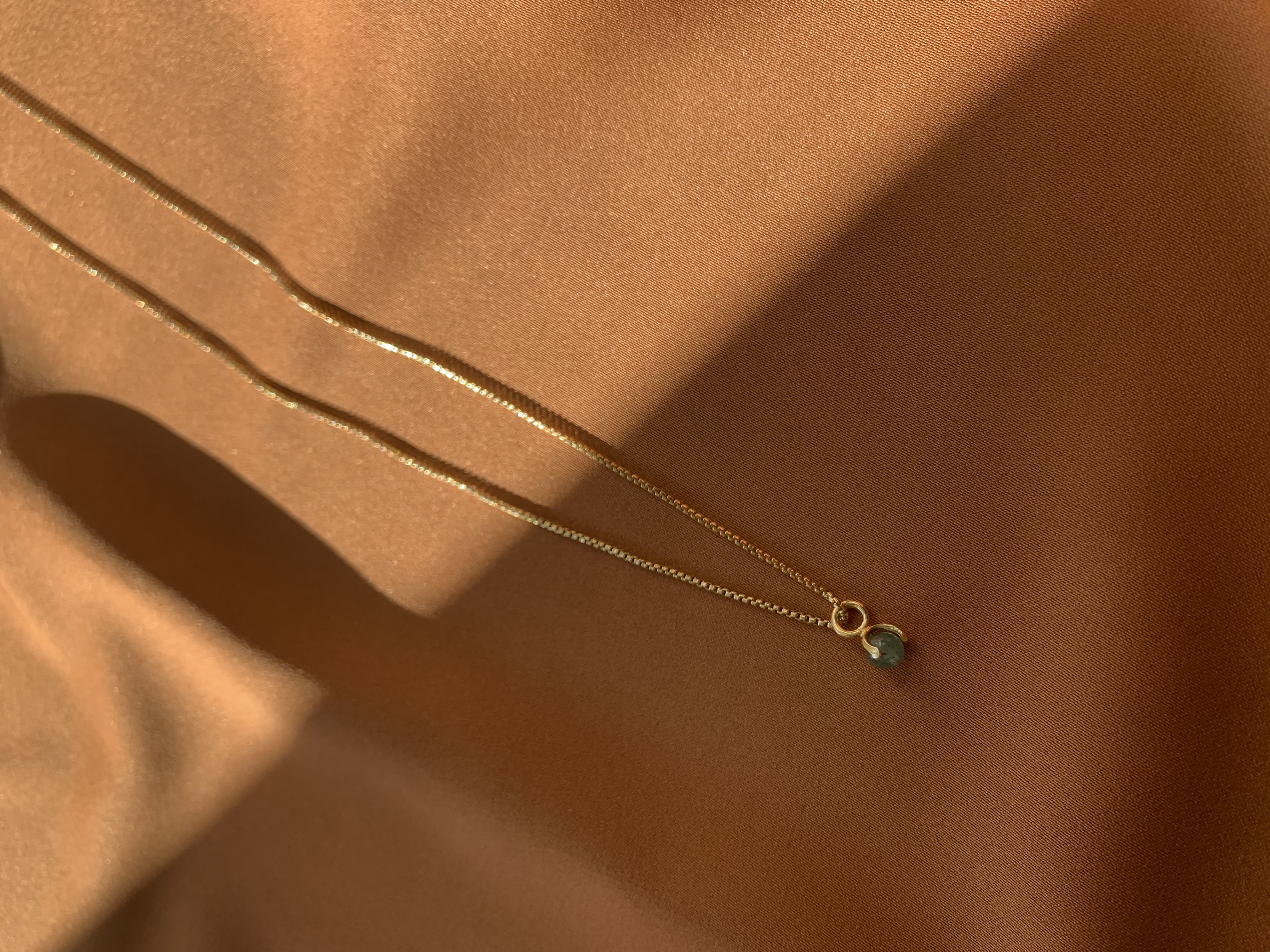 Letters stone 5 aventurine pend gold - 3