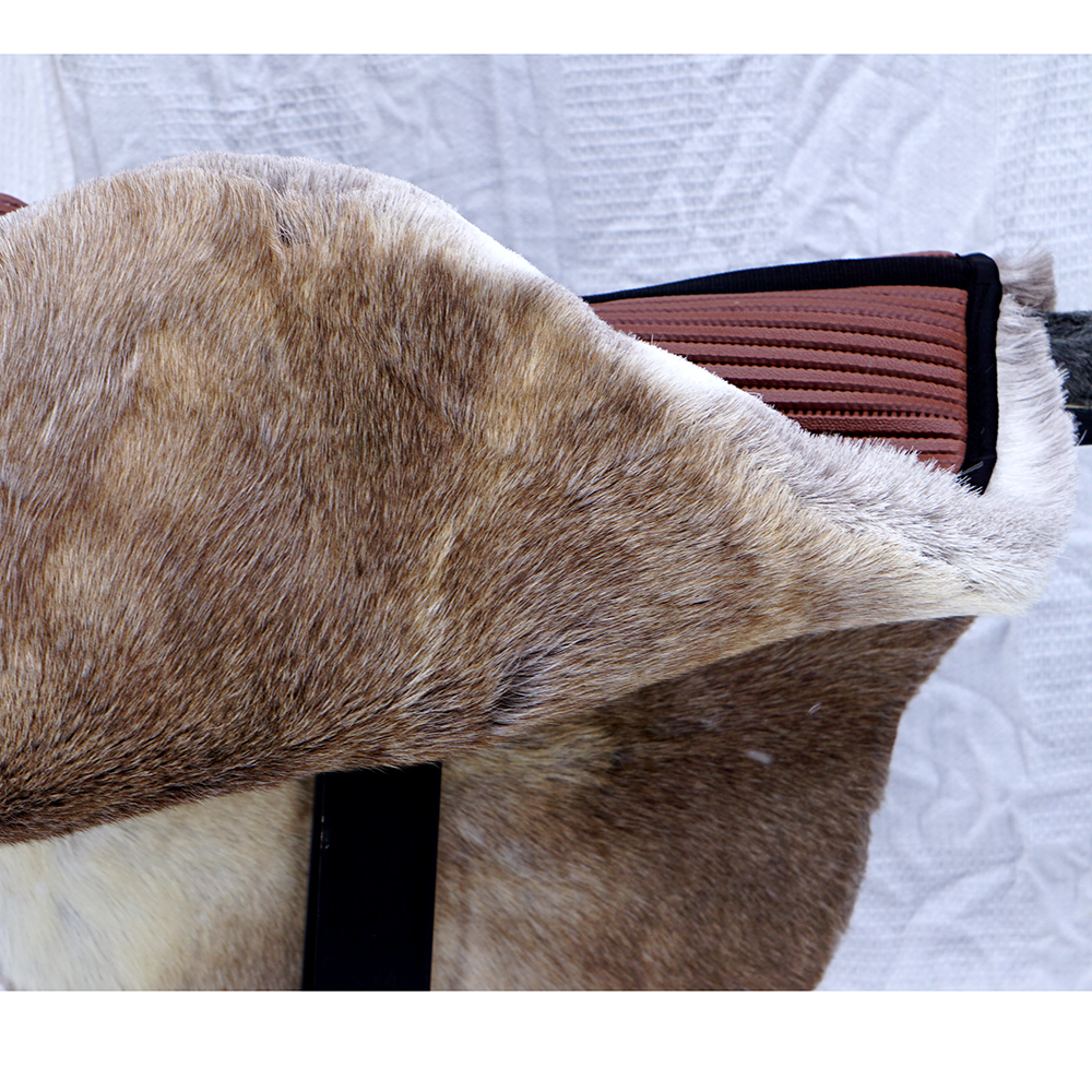 Endurance saddle pad Bartl "AERIAL" with reindeer fur, antislip, brown - 10