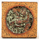 ロルフ・パルム 数量限定品！陶芸人の陶板  15cm 1976年