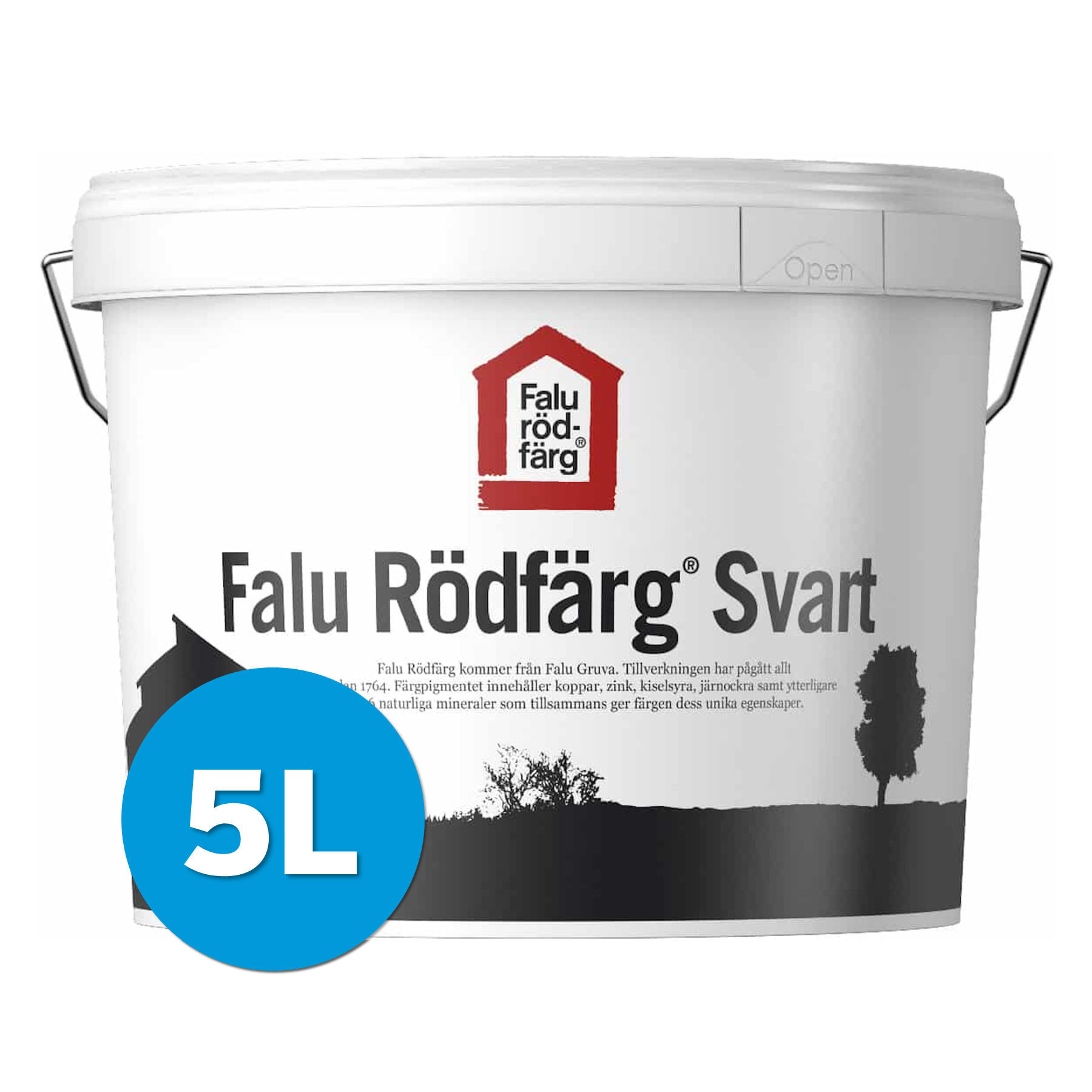 Falu Rödfärg Original Svart 5L
