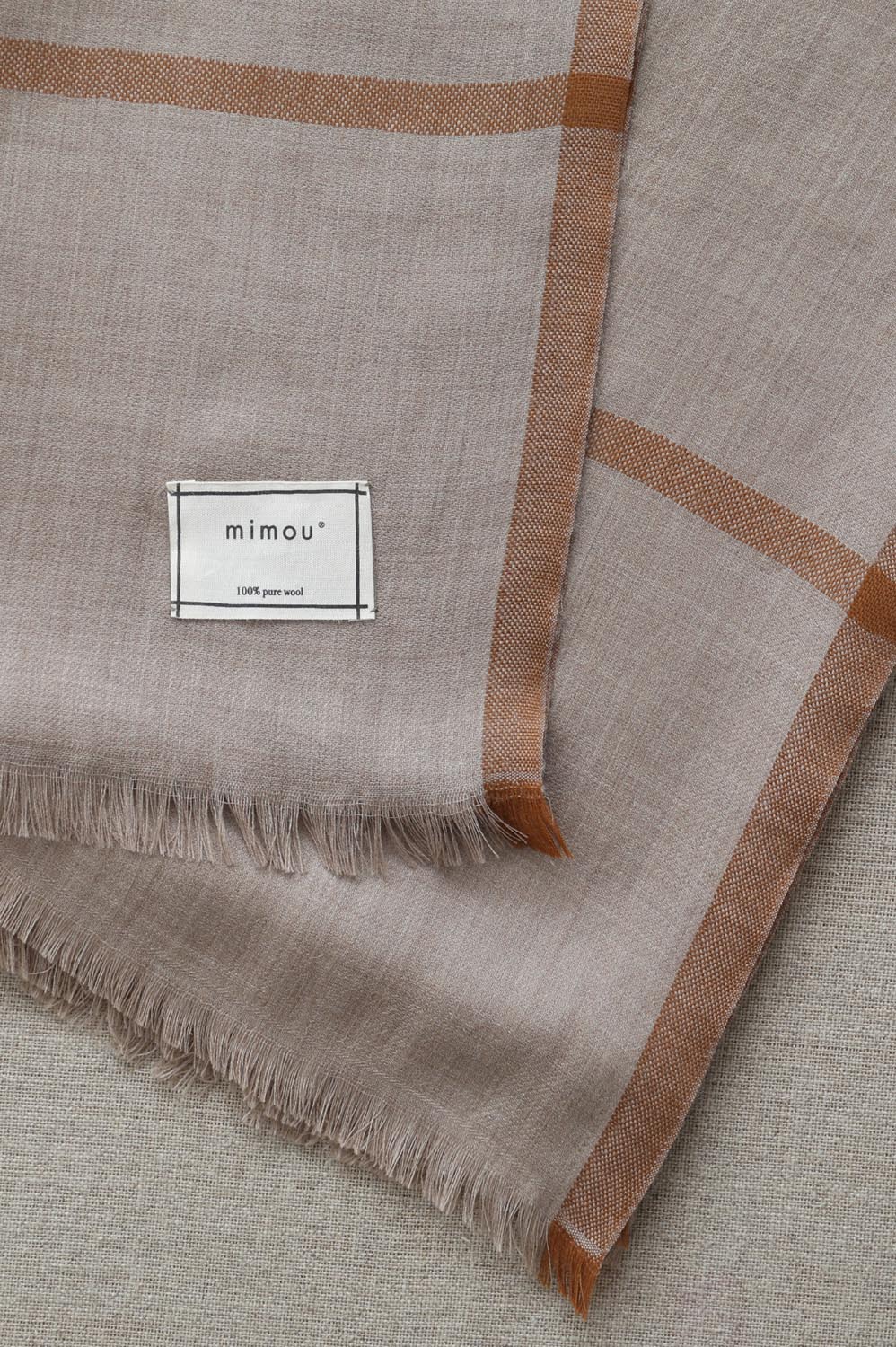 Sjalpläd Classic XL Natur/Terracotta - 3