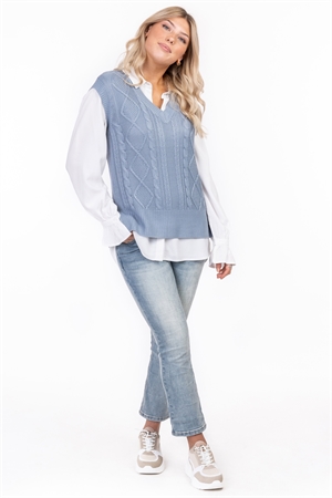 APRIL BOOT CUT JEANS LIGHT BLUE DENIM - 4