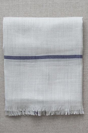 Sjalpläd Classic XL Fajansvit/Blå