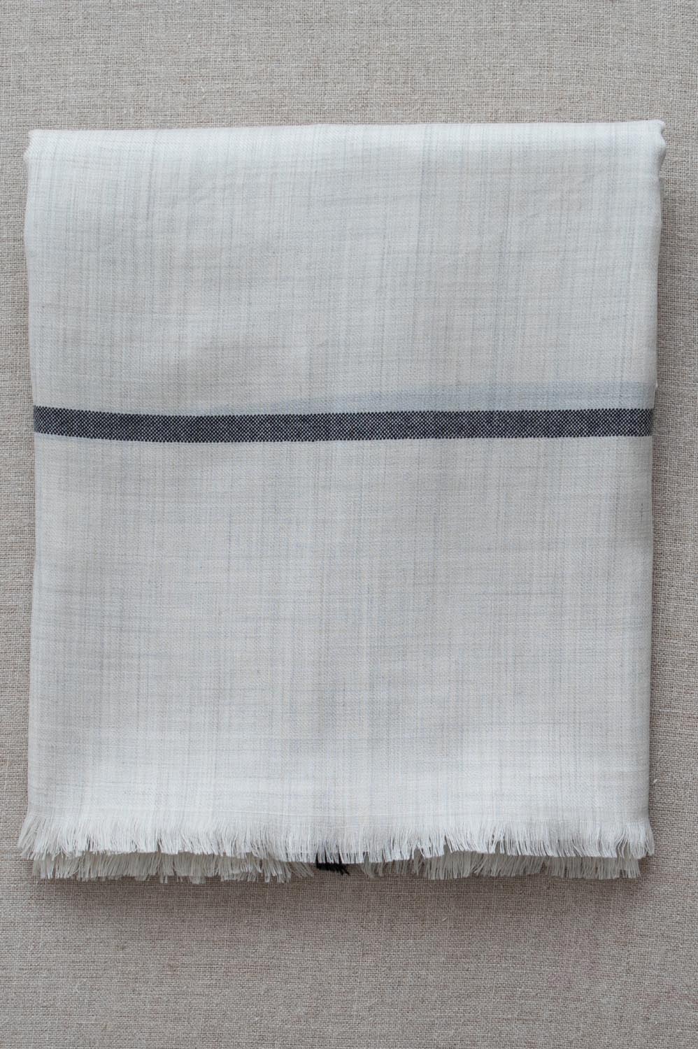 Sjalpläd Classic XL Fajansvit/Svart