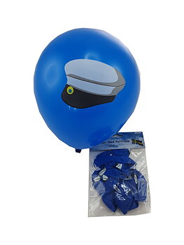 Ballonger | 12-pack | Blå med studentmössa