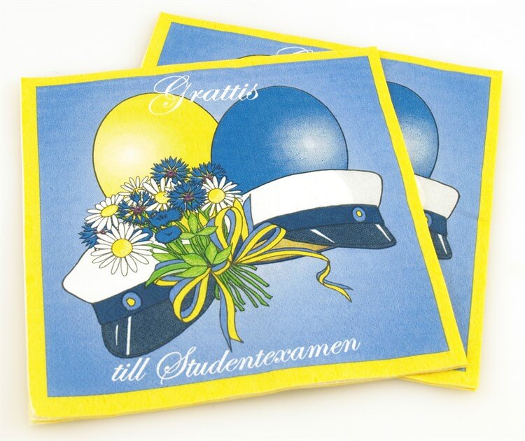 Servetter | 20-pack | Studentmössor och ballonger
