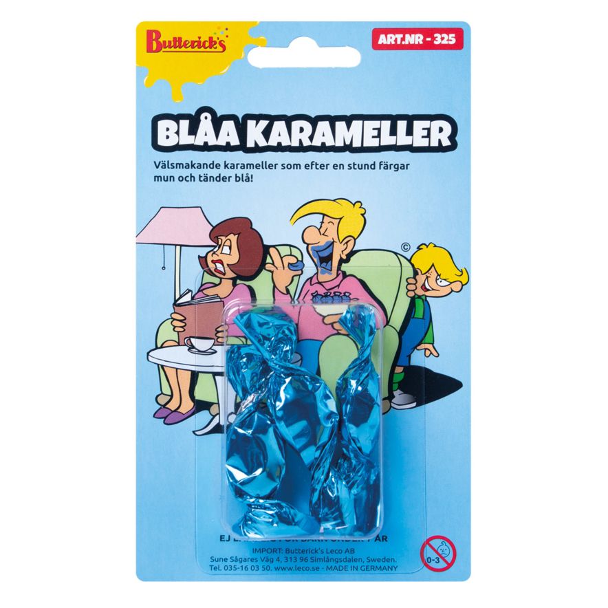 Buttericks Blåa karameller 3 st
