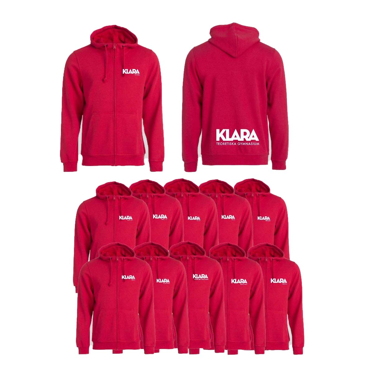 Zip hoodtröja Unisex med ortslogo