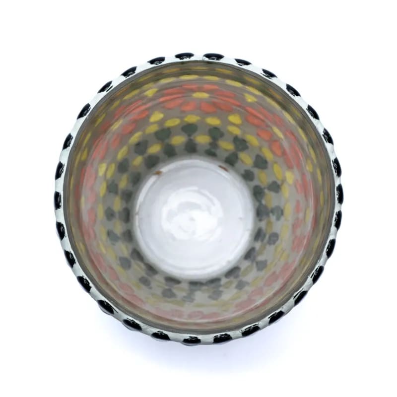 Mosaik ljuslykta i Glas och Keramik - Gul/Grön - 2