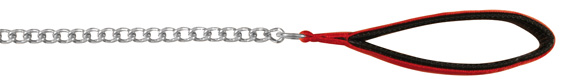 Kättingkoppel med nylonhandtag, 1.10 m/2.0 mm, röd