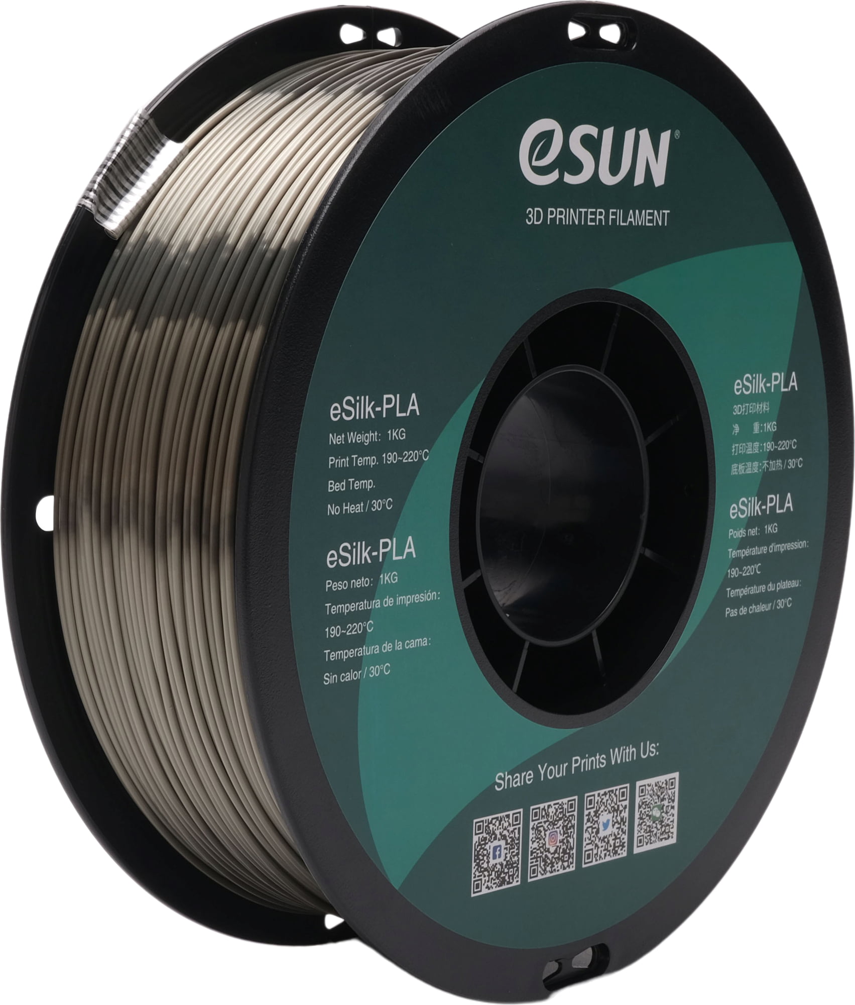 eSun eSILK Filament (1.75mm, 1Kg) - Brons