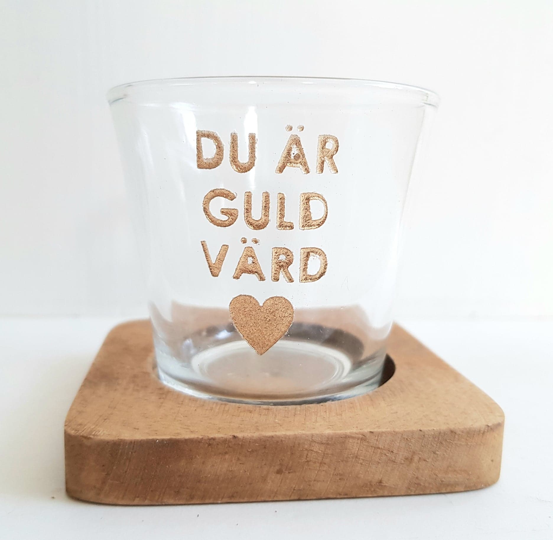 Ljuslykta på träfat   - 4