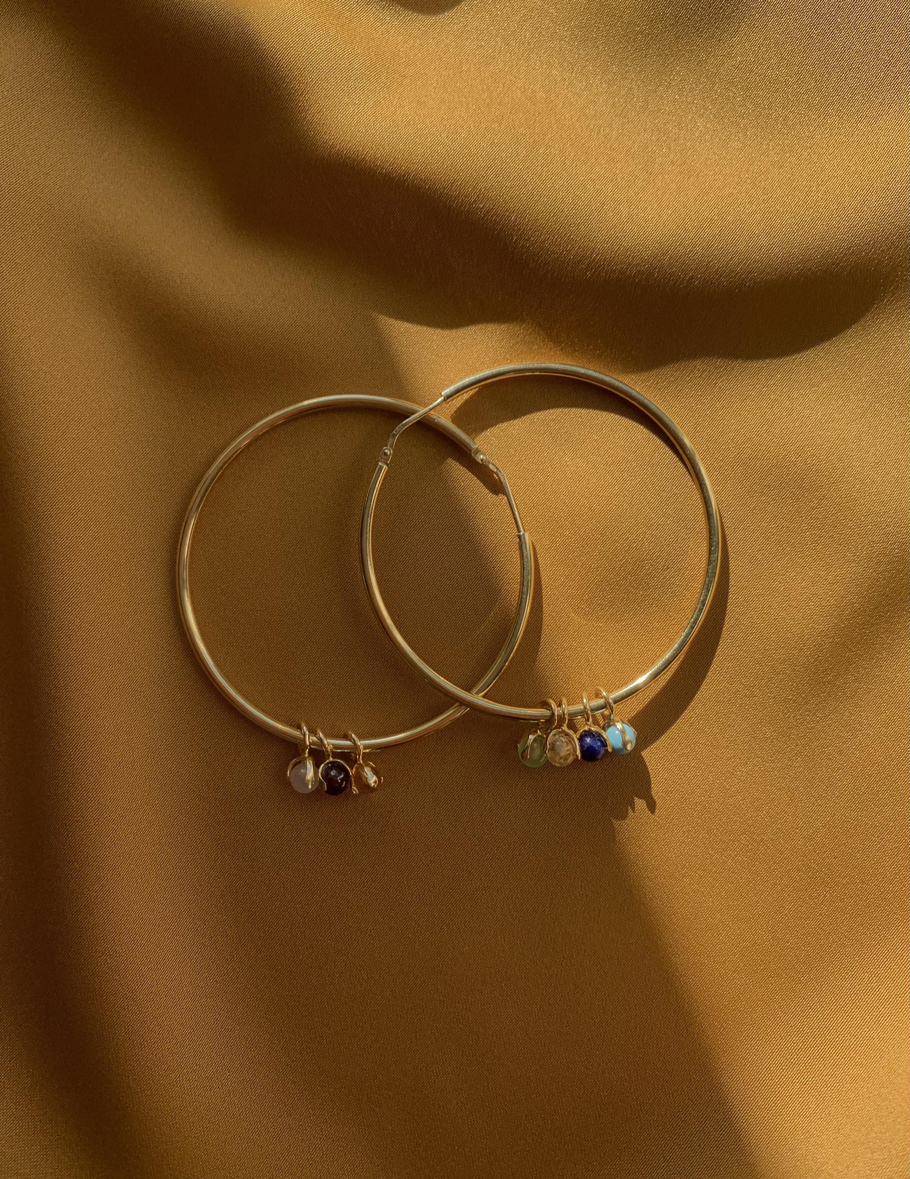 Letters stone 6 moonstone pend gold - 3