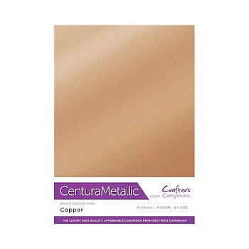Crafters Companion Centura Metallic Card Pack A4 10 fp - Copper