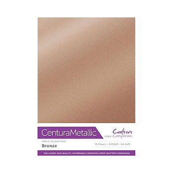 Crafters Companion Centura Metallic Card Pack A4 10 fp - Bronze